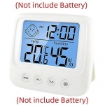 LCD digitaalne temperatuuriniiskuse m&otilde;&otilde;tja taustvalgus Kodu siseruumide elektrooniline h&uuml;gromeeter Termomeeter ilmajaam beebituba