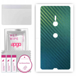 apgo Protective Skin Sticker for the back compatible with Sony Xperia XZ3, Wrap Film, Foil, Vinyl - Pattern Carbon Chameleon CAKA1