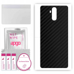 apgo Protective Skin Sticker for the back compatible with Oukitel K6, Wrap Film, Foil, Vinyl - Pattern Carbon Black