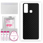 apgo Protective Skin Sticker for the back compatible with Vivo Y30i, Wrap Film, Foil, Vinyl - Pattern Carbon Black