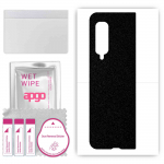 apgo Protective Skin Sticker for the back compatible with Samsung Galaxy Fold, Wrap Film, Foil, Vinyl - Pattern Matte Black