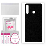 apgo Protective Skin Sticker for the back compatible with Tecno Camon 12 Air, Wrap Film, Foil, Vinyl - Pattern Matte Black
