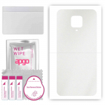 apgo Protective Skin Sticker for the back compatible with Xiaomi Redmi Note 9 Pro, Wrap Film, Foil, Vinyl - Pattern Matte Transparent