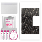 apgo Protective Skin Sticker for the back compatible with Lenovo Yoga Tab 3 Plus, Wrap Film, Foil, Vinyl - Pattern Carbon Black Pixel