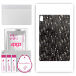 apgo Protective Skin Sticker for the back compatible with Blackview Tab 10, Wrap Film, Foil, Vinyl - Pattern Carbon Black Pixel