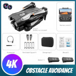 Uus Z908 Pro Max drooni harjadeta mootor ESC Dual HD aerofotograafia FPV takistuste v&auml;ltimise kvadrotori positsioneeriv RC helikopteri m&auml;nguasi 2 B must