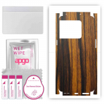 apgo Protective Skin Sticker for the back+sides compatible with OnePlus 10T, Full Wrap Film, Foil, Vinyl - Pattern Tigerwood