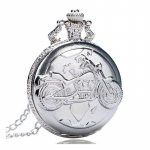 Vanaaegne antiikne ripatsiga taskukell koos ketiga kaelakeega kingituseks m&otilde;eldud mootorratta mustriga puldikellaga h&otilde;be