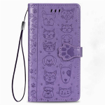 Nahast klappkaitse&uuml;mbris Samsung Galaxy M12 A12 M14 A54 5G A04S M13 A32 A52 A14 A24 A34 A13 A23 A33 A53 A73 A05 kassi ja koera motiiviga rahakoti kate Samsung A04S