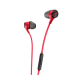 HyperX Cloud Earbuds II Gaming Headphones with Mic,Four Eartips,Hard-Shell Carrying Case,90&deg; Plug, 3.5mm Plug,for PC,Mobile Gaming,Nintendo Switch punane