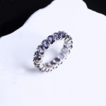 Klassikaline gorgeous disain Looduslik ioliidi kalliskivi S925 h&otilde;bedane s&otilde;rmus naistele luksuslik peen ehted s&uuml;nnip&auml;ev peo banketi kandmine kingitus US RING SIZE:7#