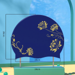 Silikoonist ujumism&uuml;ts veekindel naiste ujumism&uuml;tsid Mugavad pikkade juustega k&otilde;rvakaitse Lillede meriprint basseinitarvikud