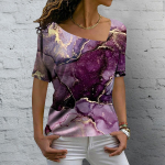 Naiste T-s&auml;rk Abstraktne Kunst N&auml;oprint T&uuml;drukute Riietus 3D Suured klassikalised l&uuml;hikeste varrukatega topid Naiste mood vabaaja t&auml;navar&otilde;ivad 4XL