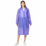 Kvaliteetne 1tk 145*68CM EVA Unisex vihmamantel, paksendatud veekindel vihmamantel Naiste meeste must matka veekindel vihmariiete &uuml;likond lilla