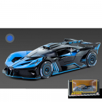 M&otilde;&otilde;tkava 1/24 Bugatti Bolide valatud sulamist automudel, laste m&auml;nguauto, laste kingitus 1/24-Size:20.5*9*4.7cm sinine