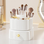 Desktop rotating makeup brush storage tube lipstick box home living room storage rack pen holder cosmetics storage box