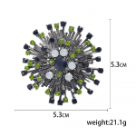 Rhinestone Vintage lillepross Naiste mantel Elegantne pross Kvaliteetne ehe S&uuml;gispink