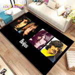 3D B-Beatlesi rokkb&auml;ndi ala vaip, vaipvaip kodu elutuppa, laste magamistoa diivani uksemati sisekujundus, lapsed m&auml;ngivad libisemiskindlat p&otilde;randamatti 100x120cm(39x47in)