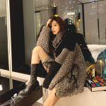 Ka&scaron;miir naiste mood talvemantel, lambavill Korea versioon, puuvillane polsterdatud riided, paksendatud One Size hall