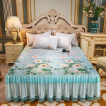 Suvine voodiseelik kolmeosaline komplekt 1,8 m voodi 1,5 m 1,2 m voodi kaheosaline komplekt pitsist voodiseelik jahe voodilina 150x200cm 1pc