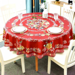 Veekindel &Otilde;likindel PVC Tr&uuml;kitud &Uuml;mmargune Laudlina Lillemuster Punane Tr&uuml;kitud Laudlina Restoran Tolmukindel Lauakate round 120cm 1pcs