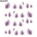 1-leheline moodne sulgede kujuga 3D k&uuml;&uuml;nekunsti veekleebisega kleebis k&uuml;&uuml;nte otste kaunistuseks