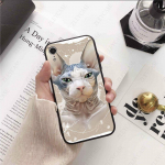 Tattoo Sphinx Cat armas telefoni&uuml;mbris iphone xr 14pro 11pro 12pro 13pro max 5s 6splus 7 8plus SE 12mini x xs max mobiiltelefoni &uuml;mbris Iphone 5 5S