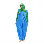 Luigi Onesie T&auml;iskasvanute Kigurumi Anime Pidžaama Halloweeni j&otilde;ulukost&uuml;&uuml;m L roheline/sinine