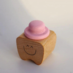 Puidust hambakarbi korraldaja Beebi piimahambad hoidke hoiuruumi Koguge piimahambaid naba s&auml;&auml;stke kingitusi beebi suveniiride kingitused