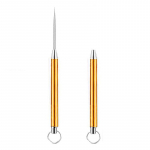 1 tk metallist puuviljakahvel, &uuml;litugev kinkev&otilde;tmehoidja, sisset&otilde;mmatav hambaork, kaasaskantav &otilde;ues kuld