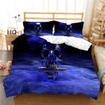 3D kolju voodipesukomplekt poistele ja meestele sulet&auml;idisega tekikotid padjap&uuml;&uuml;rid, 2/3 tk Halloweeni kingitused teismelistele &otilde;uduskattekomplekt Baby 100x135cm