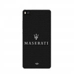 Coque Maniacase pour Huawei P8 maserati blanc fond carbonne