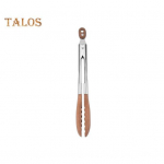 Toidutangid roostevabast terasest puidust toiduvalmistamise tangid libisemisvastase ergonoomilise k&auml;epideme serveerimistangid BBQ-toidupuhvetite pidude jaoks S