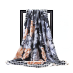Naiste mood Ruut Vintage Print Satiin Kaelar&auml;t P&auml;ikesekindel sall Sall Sall Kvaliteetne 1tk 90*90cm 90-90cm