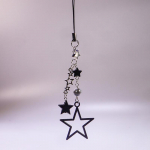Armas Black Star telefonikett Sweet Cool Phone Charms ripats Kawaii v&otilde;tmehoidja rihmapael Star Bead Multifilmi tarvikutega