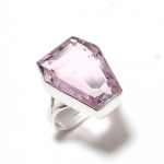 Natural Pink Kunzite Gemstone Handmade 925 Sterling Silver Ring Size 6 z4w07