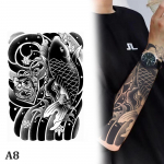 Ajutise k&auml;e t&auml;toveeringu kleebis Veekindel suur jalg v&otilde;ltsitud t&auml;toveeringud Body Art