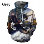 US Eagle graafiline kapuuts Meeste r&otilde;ivad 3D Bald Eagle Printing Pusad Naiste Pulloverid Harajuku Fashion y2k Topid Pusad sviitrid 5XL