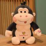 Suures koguses armsad gorilla pl&uuml;&uuml;sis m&auml;nguasjad multifilmid Orangutan Ahvi padjaga t&auml;idetud pehmed loomanukud lastele Poistele kingitused 45cm must