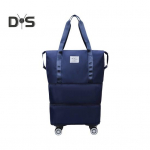 Laiendatav ratastega rullikott Kokkupandav reisikott, suure mahutavusega kahekihiline pagasikott, suur n&auml;dalavahetuse kott Veekindel kohver helelilla v&auml;rv