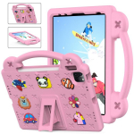 K&auml;epide Kickstand Laste EVA p&otilde;rutuskindel tahvelarvuti &uuml;mbris For iPad Air 11 2024 roosa