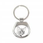 Devon Rex - keychain with a cat, keychain with a print, personalized pendant from the Art-Dog brand