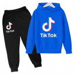 Tiktok poiste ja t&uuml;drukute hoodie+retuusid kampsun &uuml;likond 120CM sinine