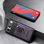 KEYSION L&ouml;&ouml;gikindel soomus&uuml;mbris OnePlus Nord 4 libiseva kaamera kaitser&otilde;nga statiivi telefoni tagakaas OnePlus 1+ Nord 4 5G jaoks for OnePlus Nord 4 lilla