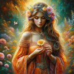 5DDIY teemantmaali uus seeria Elegantne naiste lille teemantkunst t&uuml;drukute mosaiiktikandid pilt seinakaunistus Full Round 20x20CM