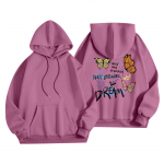 Naiste mood Naiste kerge pikkade varrukatega taskutega pullover Preppy graafiline kapuuts XL lilla