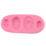 Magustoiduvorm Toidukvaliteediga BPA-vaba nakkumatu korduvkasutatav Halloweeni hirmutav pealuu &auml;mblik-k&uuml;psise koogi k&uuml;psetusvorm 1pc