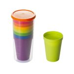 6 untsi virnastatavad mahlaklaasid erinevates v&auml;rvides | 8 lapse joogitopsi komplekt, autor Happon | Korduvkasutatav, BPA-vaba, n&otilde;udepesumasinas pestav One Size