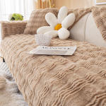 Moodsad Faux Rabbit pl&uuml;&uuml;sist diivanikatted 1/2/3 istmega paksendatud libisemiskindlad &uuml;lipehme diivani kate Lamamistooli kate Diivani istmekate