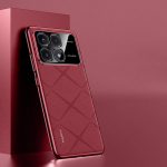 Luksuslik nahast telefoni&uuml;mbris Xiaomi 14T plaadistuskaamera objektiivi Ptotection k&otilde;va tagakaanega 14T jaoks for Xiaomi 14T punane